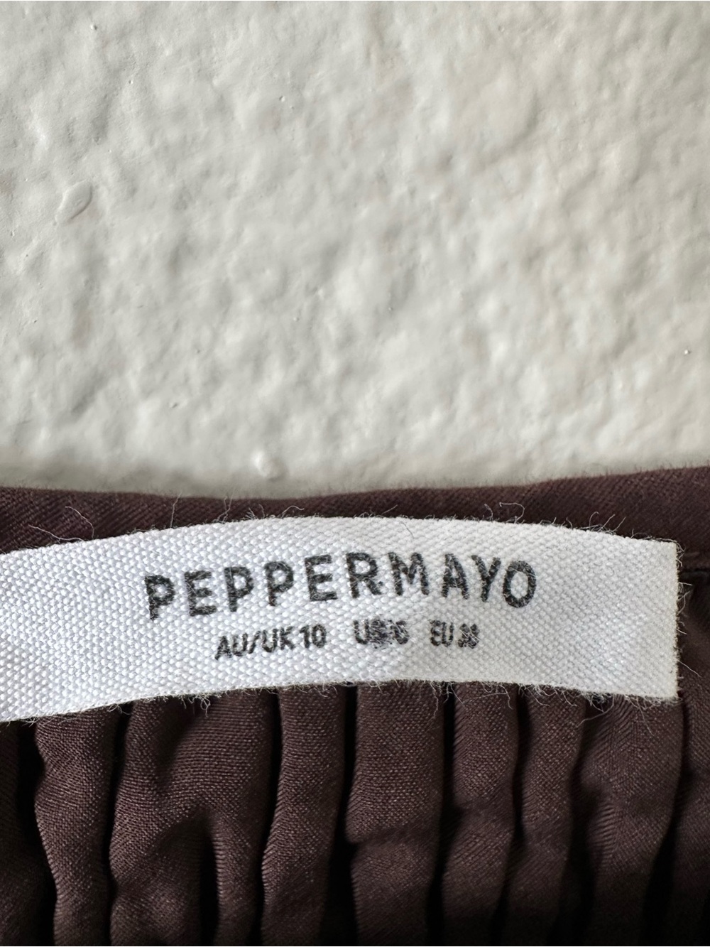 Peppermayo Sleeveless Smocked Mini Dress in Deep Brown - Picture 3 of 5